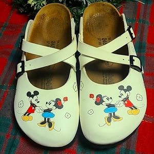 Disney Birki's Mickey & Minnie White Used size 38